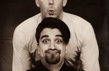 Rob Almond (back) and Mark Rodrigues as The Wakowski Brothers (Photo: Linda Scott)