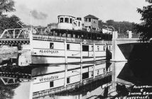 Algonquin steamboat passing through the swing bridge 1940s (Photo: Muskoka Digital Archives)
