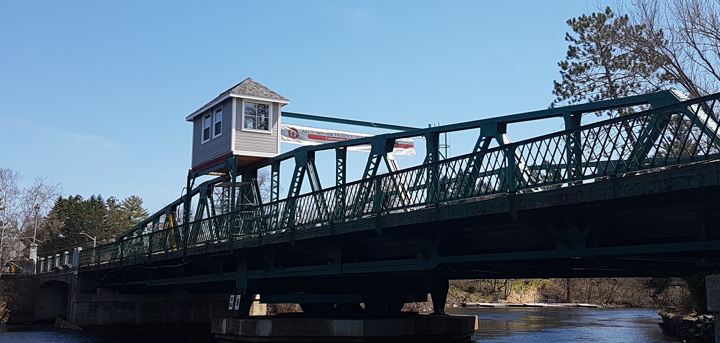 The new swing bridge master’s cabin was built by Huntsville High School students
