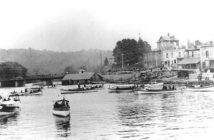 Regatta at the Town Docks ca. 1908. The swing bridge is at left. (Photo: Muskoka Digital Archives)