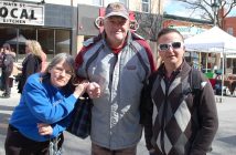 Wendy Sawyer, Audlee Tredgett and Matt Huddlestone can't wait to try the treats along Main Street