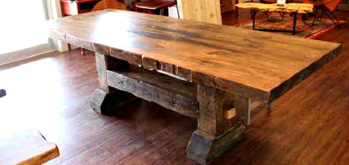 An example of the custom, black walnut table up for grabs in the Muskoka Conservancy Living Wood Auction