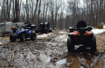 'Tis the season for mud! Thirty years ago, snowmobiles were the source of transportation to the Martin sugar shack. Now, ATVs make transportation and collecting buckets of sap much easier.