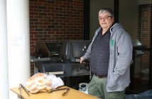 Andrew West flipped more than 150 burgers (Photo: Sarah Roberts)