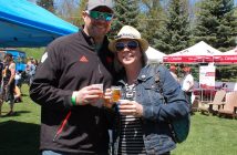 Drew and Janet Markham were the first festival-goers through the gate