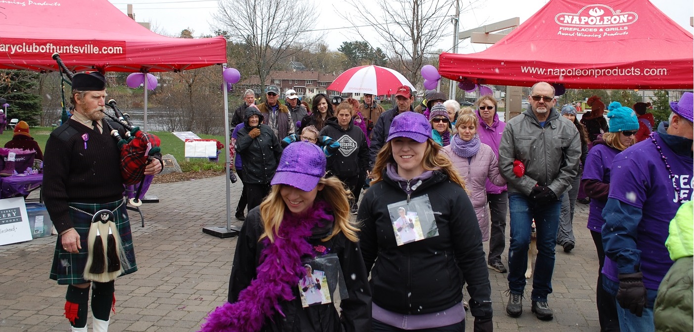 Piper MacGregor Parker, at left, played Amazing Grace to begin the 2017 Hike for Hospice Huntsville