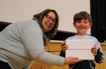 Jacob won an iPad! (Photo: Sarah Roberts)