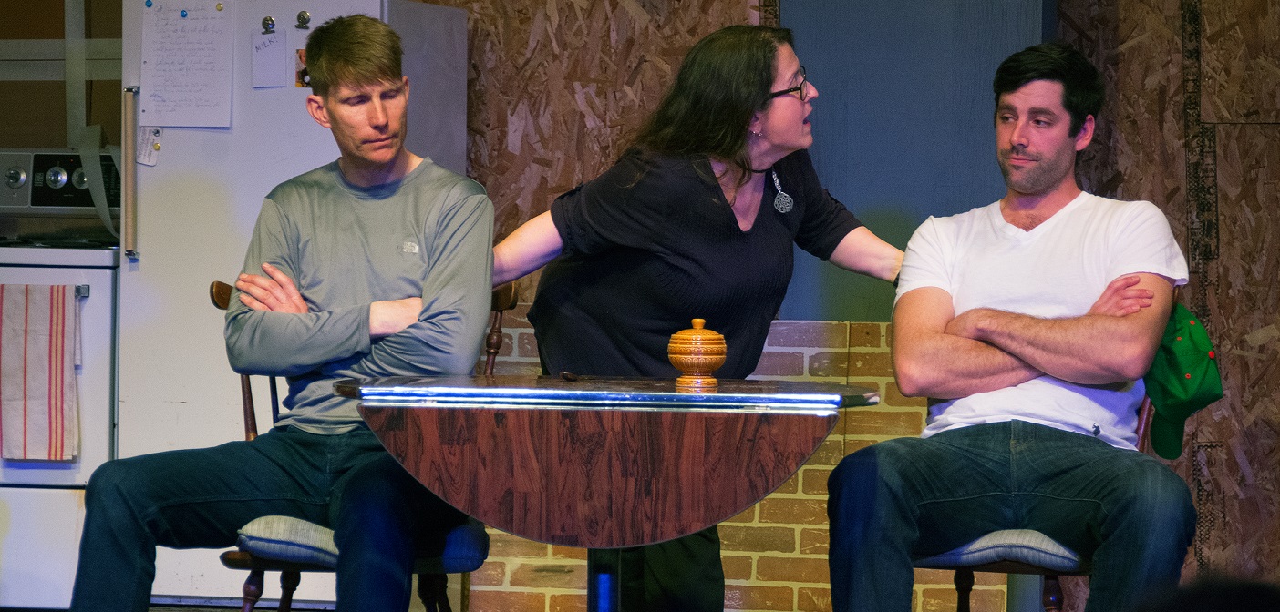 (From left) Tom Welsh, Teal Cochrane and Serge Charlebois in Mending Fences
