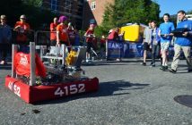 Robot Trillium, built by the Hoyas Robotics team, joined in the fun, too