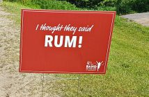 Fun signs along the routes encouraged runners with some humour