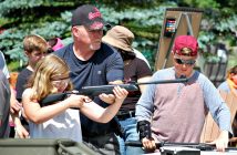 Shooting targets with paint balls was a popular activity
