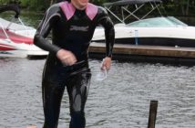 Jen Nicholson didn't seem to mind the cold water in the least