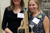 Justin Brown and Melissa Key share the Jan Glenn Memorial award.