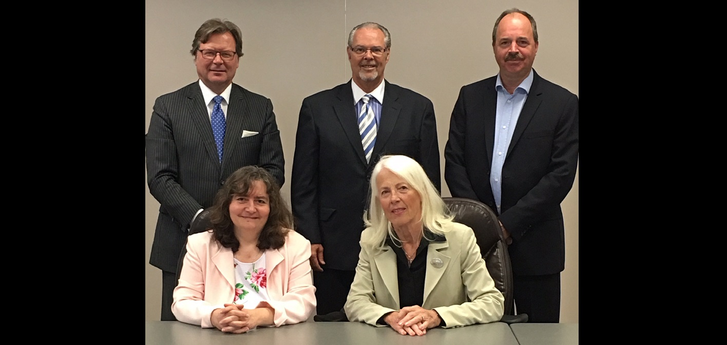 Kirsten Parker (front right) with new board members (clockwise from front left) Andrea Butcher-Milne, Tim Withey, Jacques Boulet, and Andre Ott