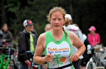 Luba Peterson is all focus in the transition to the run.