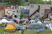 Tent city at Algonquin Outfitters 24-hours of River X
