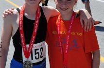 Madison McDermott (left) placed 1st and Mikayla McDermott placed 3rd in the age 9-10 category. Both are cottagers from Barrie.