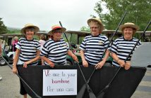 (From left) Maureen Ireland, Mary Jane McCarey, Dorothy Russell and Lynne Newell say 'Ve-nice to y-oar bambine'