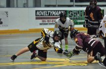 Huntsville PeeWee Hawks vs Brampton face-off