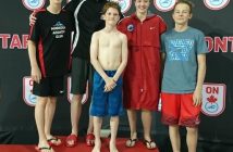 The MUSAC AA Team (from left) Owen Jibb, Andrew Markham, Ethan Thomas, Branwyn Shaw, and Ian Markham.