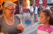 ...but first artist Carolyne Wagland asked them to think happy thoughts