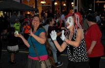 Mimes danced with willing festival-goers on Main Street
