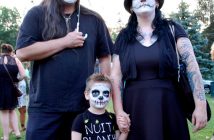 (From left) John, Mahikan and Michelle came dressed for the occasion