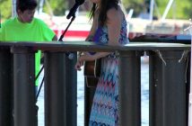 ...and Holly Ballantine entertained the crowd between heats