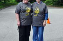 Joy Pentila and Jacquie Hatkoski were road pointers in Lake of Bays, volunteering with the Lake of Bays Church (Photo: Cheyenne Wood)