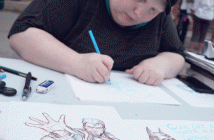 Local artist Jennifer Snowden brings superheroes to life with her one-of-a-kind drawings.