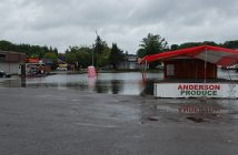 The Brendale Square parking lot was full of water