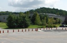 Only one entrance to the lot remains, across from Camp Kitchen Road