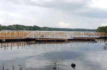 The floating sections and ramps for the Hunters Bay Trail extension