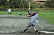 A Kelsey's Crushers batter lives up to the team name and crushes the ball