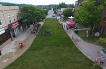 Main Street became a lush lawn for last year's Sidewalk Sale (Photo courtesy of the Downtown Huntsville BIA)