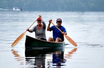 The rain cleared before most of the paddlers made the final strokes toward Hidden Valley beach