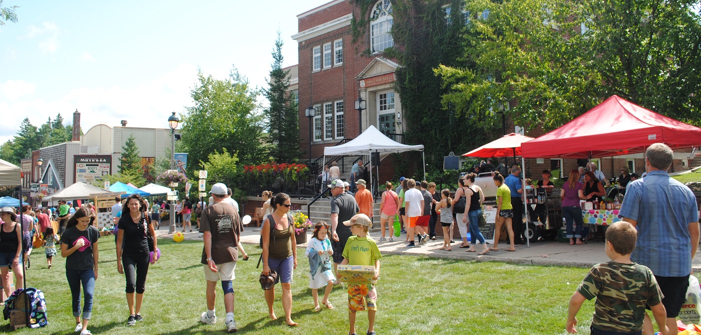 For one day only, Main Street Huntsville is transformed into an urban park for the annual Sidewalk Sale (Photo: Downtown Huntsville BIA)