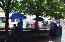 Oh, the rain! There were a few points when crowds disappeared due to a torrential downpour.