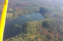Algae bloom in Peninsula Lake's Wolf Bay during the week of September 11 (Photo Brian Tapley)