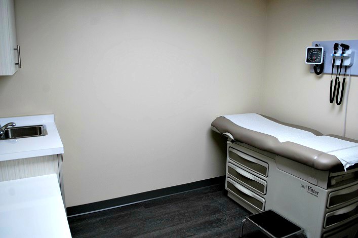 One of the examination rooms in the new Hometown Clinic