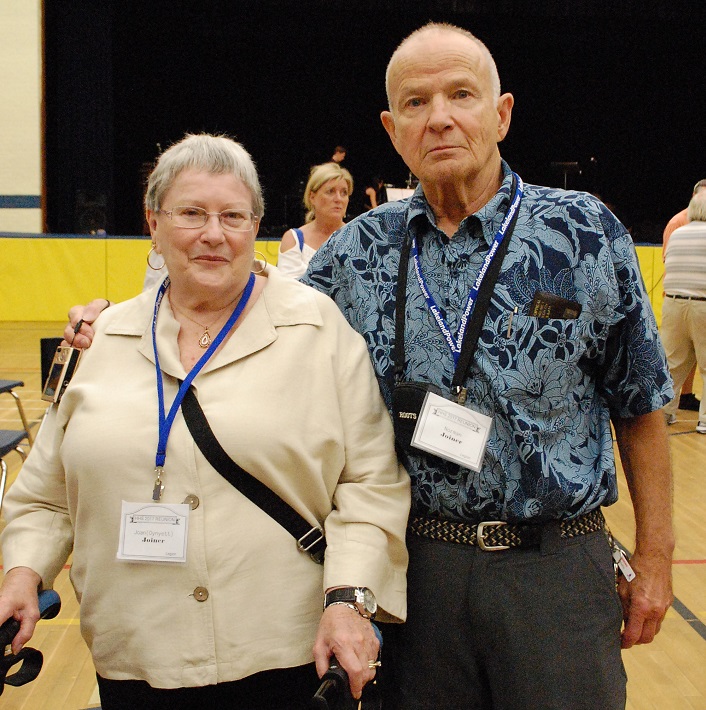Joan Joiner nee Oynyett (1959 grad) and Norm Joiner (left in 1957) made the trip from Scarborough