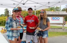Glen Ventrcek, a partner with the Alliston BDO firm, brought his family to the event in support of the local initiative.