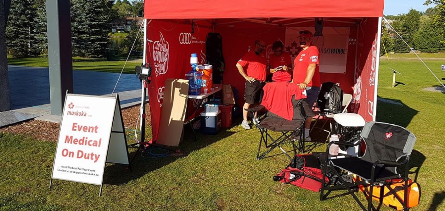 Canadian Ski Patrol Muskoka Zone medical tent