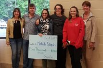 Michelle Staples with members of her family