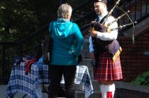 Grant Peddie explains the intricacies of the bagpipes