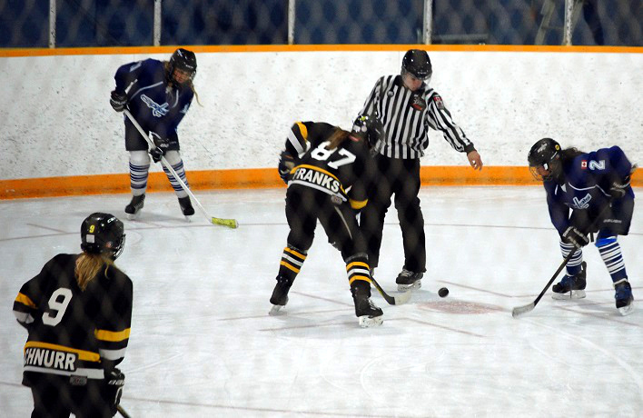 The Sting's #87 Sally Franks faces off against the Capitals as the team works to maintain their lead
