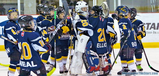 Huntsville Otters Novice Rep hockey team win against rival Bears