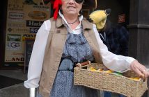Aye, matey! It's Jean Wagg and her feathered friend at Reflections of Muskoka