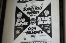 He actually has the last concert poster before Buddy Holly died, which he keeps framed and in excellent condition.