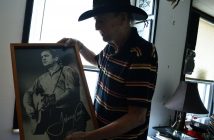 Garry has several rare finds, including this picture of Johnny Cash dressed in colour clothing. Wow!